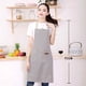 thumbnail image 2 of Delantal de cocina con babero ajustable, delantal de chef suave con bolsillos dobles para hombres y mujeres, 2 of 7