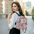 thumbnail image 6 of FORMRS Mini Backpack Purse for Women Travel Daypack Casual Shoulder Bag, Pink Gingerbread Houses, 6 of 7
