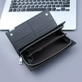 thumbnail image 4 of Fashion Men ID Long Wallet Solid Color Bag Zipper Purse Multiple Card Slots Clutch Bag, 4 of 6