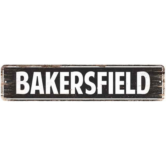 BAKERSFIELD Gift Cities Metal Signs Home Decor Gift 4x18 204180004060