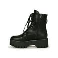 thumbnail image 4 of Bamboo Zip Pocket Lugged Sole Lace Up Combat Boot 20363, 4 of 6