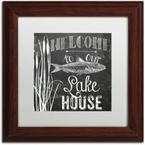 Trademark Fine Art "Lake House I" Canvas Art by Color Bakery White Matte, Wood Frame
