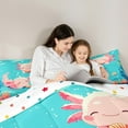 thumbnail image 4 of Homewish Cute Salamander 7-Piece Bedding Comforter Set,Pink Axolotl King Bedding Sets,Colorful Ocean Animal Bed Sheets For Boys Girls,Super Cozy Room Decor Reversible, 4 of 8