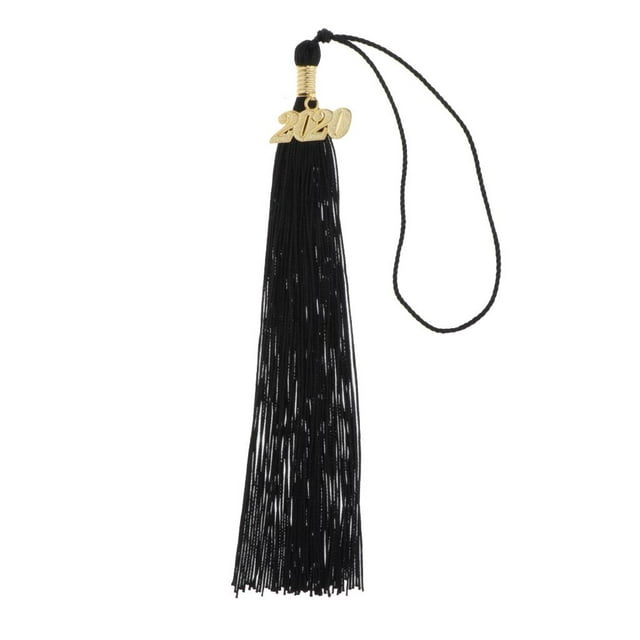 simhoa 40cm Polyester Yarn 2020 High School Graduation Honor Cord String with Tassel Black