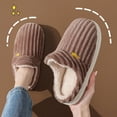 thumbnail image 3 of Zapatillas de algodón para hombre, parejas, interior, hogar, cálido, hogar, confinamiento en casa, zapatillas de lana, mujer, invierno, 3 of 5