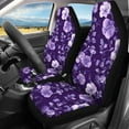 thumbnail image 2 of Jeiento Purple Flowers Car Seat Covers Set of 4 Car Front Seat Covers and Back Seat Covers Protector for Women Girls Automobile Accessories Decor Universal Fit for Most Vehicles, 2 of 6