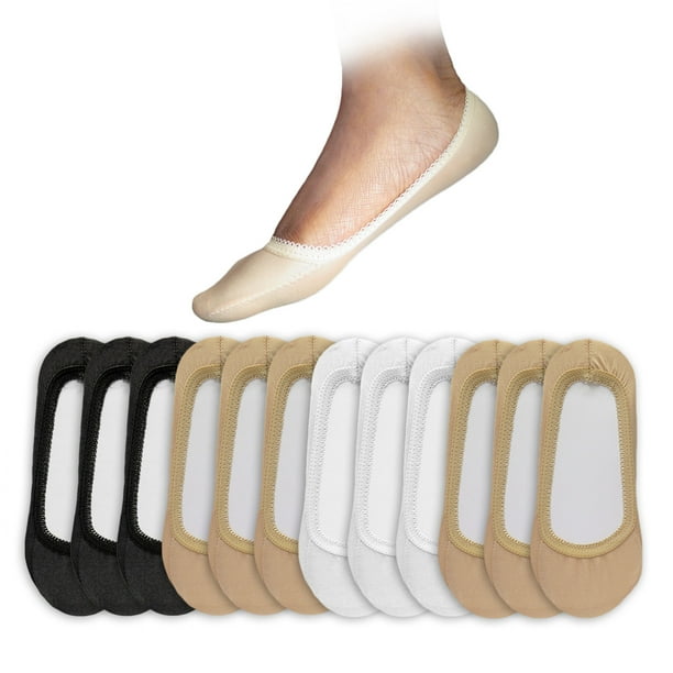 LADE (12 Pairs) Womens Liners NoShow Extreme Low Cut Socks Peds