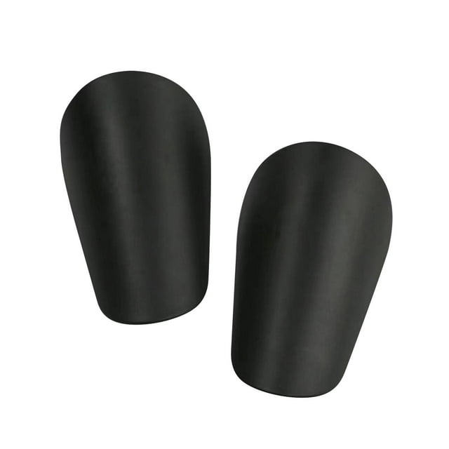 1 par de Mini espinilleras de fútbol, protección de espinilleras, equipo de protección pequeño compacto, espinilleras de entrenamiento para niños, XS Negro 8cmx5cm
