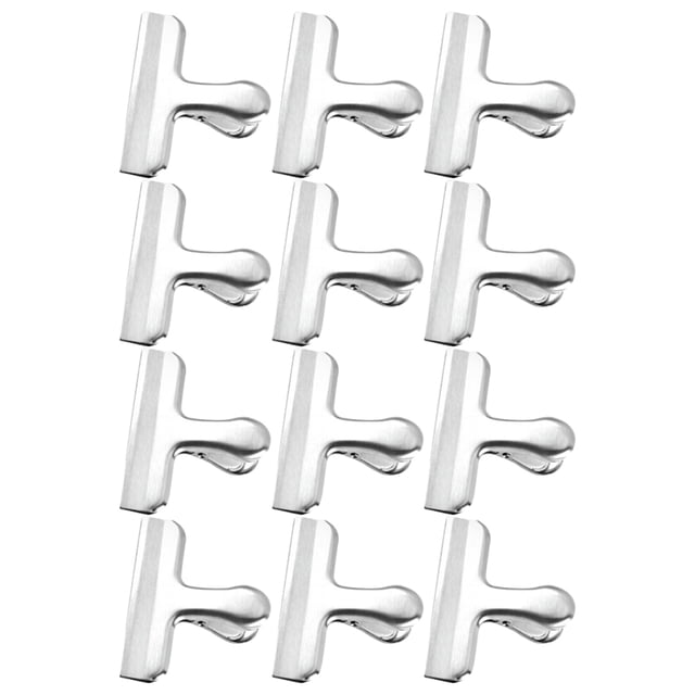 Yuarrent 12 unids/set Clips de bolsa de virutas de Metal solución de sellado confiable y duradera Clips de sellado de amplia aplicación Type3 NO3