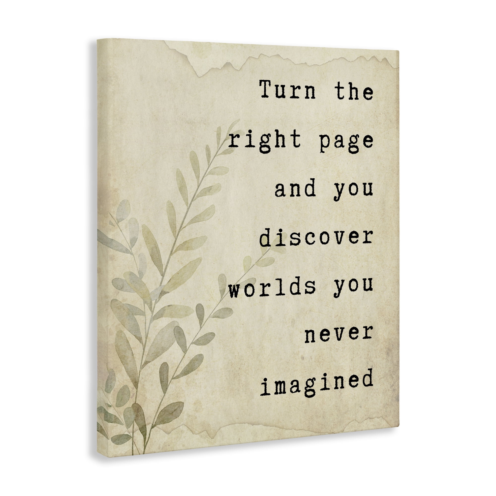 Stupell Industries Literary Wonders Quote Canvas Wall Art, design by Julia Frost