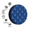 thumbnail image 5 of Spare Tire Cover, trendy white anchor blue Wheel Cover Tire Covers for Trailers Car Truck Camper Universal Tire Covering Fits Diameter 14 inch, 5 of 7