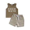 thumbnail image 5 of Douhoow Baby Boy Sleeveless Tank Top Striped Shorts Set Infant 2 Piece Summer Clothes, 5 of 7