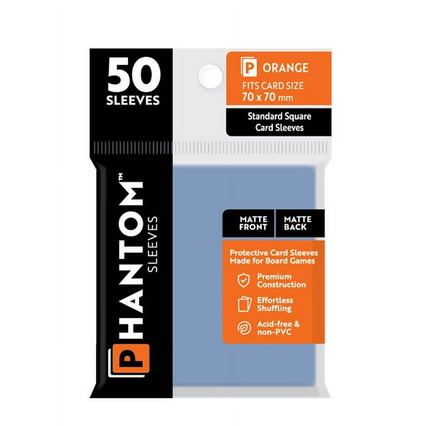 Phantom Sleeves: "Orange Size" (70mm x 70mm) - Matte/Matte (50) (Compatible with: Standard Square Card Sleeves) - Walmart.ca Phantom Sleeves: "Orange Size" (70mm x 70mm) - Matte/Matte (50) (Compatible with: Standard Square Card Sleeves) - Walmart.ca