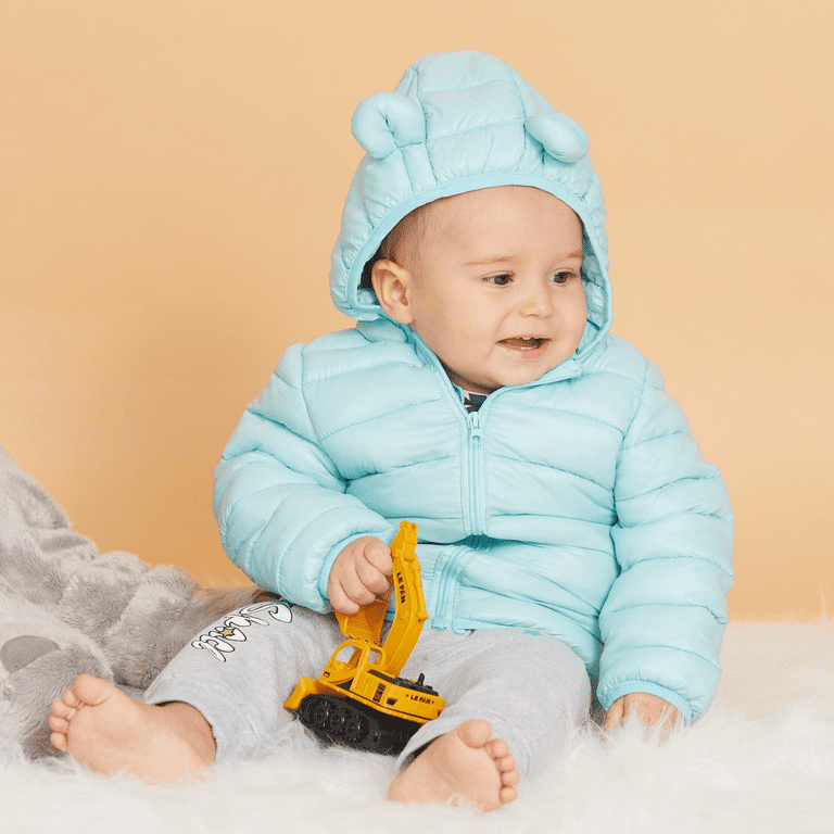 PatPat Baby / Toddler Stylish 3D Ear Print Solid Hooded Coat