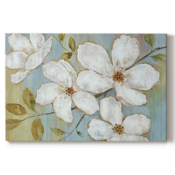 Wexford Home White Blossoms - 24" x 36" Gallery Wrapped Canvas, Ready to Hang