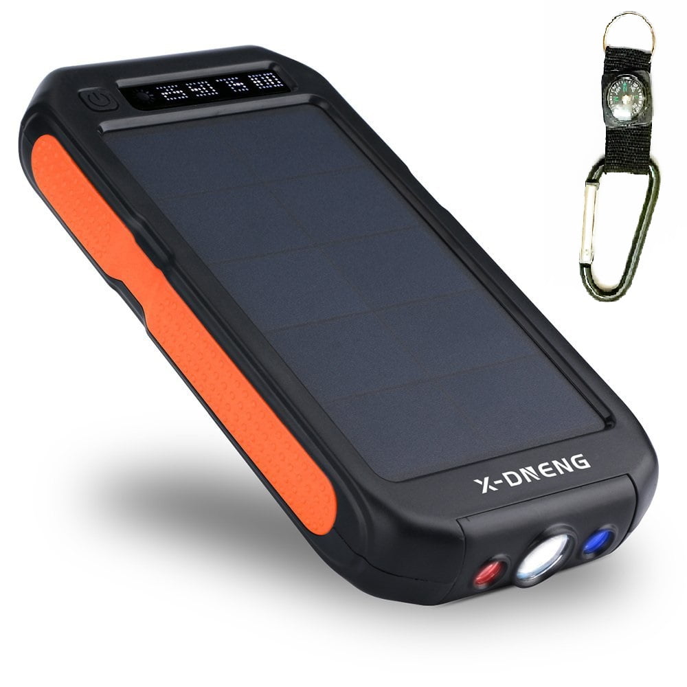 Waterproof 500000mAh 2 USB Portable Solar Battery Charger Solar Power
