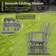 thumbnail image 2 of Gymax Patio Glider Loveseat Chair Swing Rocking Bench w/ Curved Backrest & Slatted Seat Gray, 2 of 6