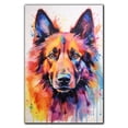 thumbnail image 3 of Belgian SheepDog Canvas Wall Art Famous Oil Paintings Monets Watercolor Dog Canvas Funny Dog Canvas Floral Print Abstract Farmhouse Gallery Aesthetic Room Decor for Bedroom Bathroom, 3 of 6