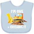 thumbnail image 3 of Inktastic I'm 1 and Crushing It Construction 1st Birthday Boys or Girls Baby Bib, 3 of 4