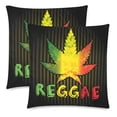 thumbnail image 1 of ARTJIA Reggae Background Pillow Covers Pillow Cases Two Sides Printing 18x18 inches ,Set of 2, 1 of 2