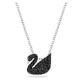 thumbnail image 1 of Collar con colgante de cisne de Swarovski con pavé de cristal negro, 1 of 4