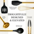 thumbnail image 6 of Styled Settings Black & Gold Silicone Kitchen Utensils Set with Gold Utensil Holder, 6 of 9