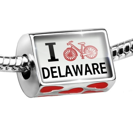Delaware State Charm - Bead I Love Cycling State Delaware Charm Fits All European Bracelets