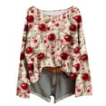 thumbnail image 5 of Womens Sweatshirts Valentine's Day Casual Printed Round-Neck Long Sleeve Fashion Pullover Top, 5 of 9