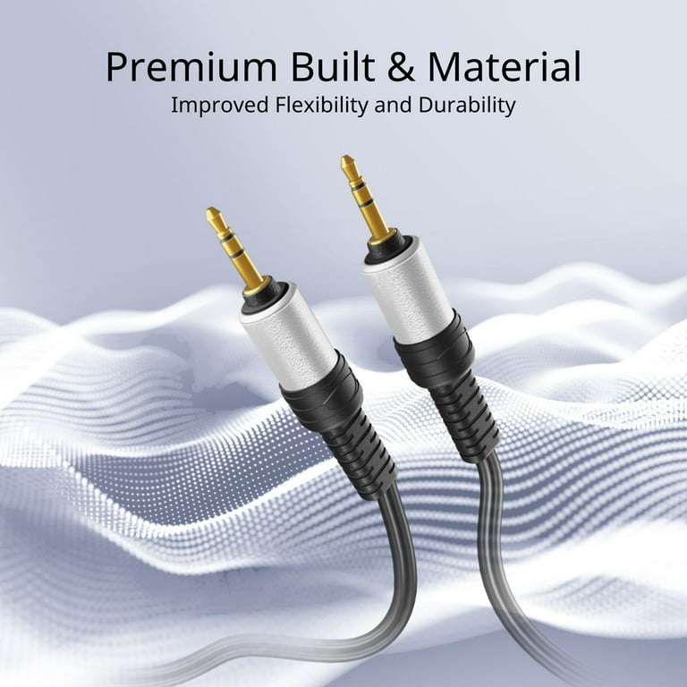 Premium Gold Plated 3.5mm Audio Cable (25 Feet) - Male to Male AUX