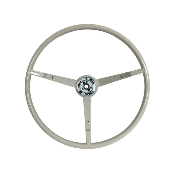 VSW 15 inch Reproduction White Steering Wheel Compatible with 1964 Ford Mustang, ST3033WTE