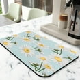 thumbnail image 2 of 2 Pack Washable Rubber Daisy Cute Floral Dish Drying Mats for Kitchen Counter Home Large Coffee Bar Pad Accessories and Decor for Utensils Stemware (2pcs 18''x24''+19.5''x12''), 2 of 6