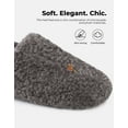 thumbnail image 3 of HomeTop Women's Cozy Plush Slippers with Memory Foam Collapsible Microsuede Heel Flexible Anti Skid Indoor Slip on House Shoes Dark Gray,9-10 US, 3 of 7