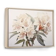 thumbnail image 2 of Designart "Beige Blossom Tranquility I" Rhododendron Floater Framed Wall Art Living Room, 2 of 5