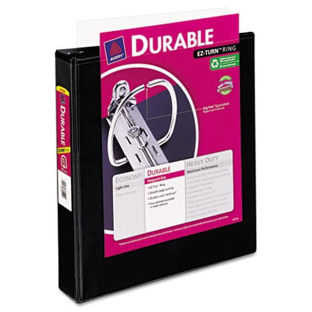 Avery Durable View Binder with Slant Rings, 11 x 8.5, 1.5 in. Capacity, Black