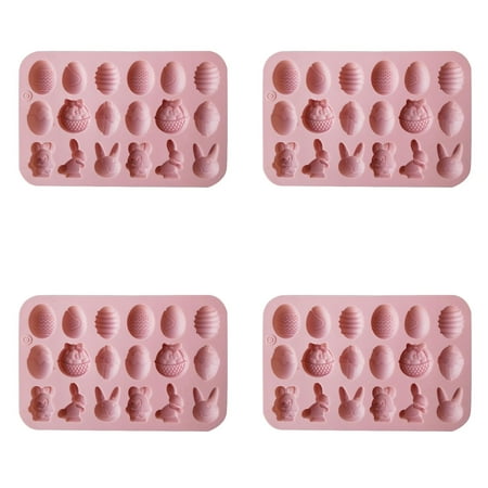 

Easter Bunny DIY Chocolate Cake Baking Tool Silicone 2PCS Small Metal Pans Valentine for Chocolate Melting Chocolate for Chocolate Lollipop Stand for Big Lollipops Small Pound Cake Pans for Baking