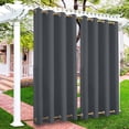 thumbnail image 5 of CJC Outdoor Patio Curtains Waterproof Windproof, Top and Bottom Grommet Privacy Blackout Thermal Insulated Curtains for Garden Patio Door Gazebo Pergola Porch, 2 Panel, 52"x 84", 5 of 18