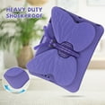 thumbnail image 2 of Kids Case for Apple iPad 6th 5th Gen 2018/2017 / iPad Air 1 2 9.7", Cute Butterfly Rotating Stand Durable Shockproof Kids Friendly Case Cover for Apple iPad 9.7" 2017/2018,Purple, 2 of 6