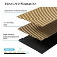 thumbnail image 4 of White Oak Wood Slat Wall Panels, 2-Pack 3D Fluted Acoustic Sound Absorbing Panels for Wall and Ceiling, Natural Wood Finish Fully Wrapped Edges, 4 of 6