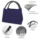 thumbnail image 4 of Easygdp Glittering Purple Starfield Bolsa de Almuerzo Insulada Reutilizable, Bolsa de Mano y Bandolera para Oficina, Trabajo, Viajes, 4 of 6