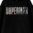 thumbnail image 2 of Superman Hero In Text Art Long Sleeve Youth Black Hooded Sweatshirt-Medium, 2 of 4