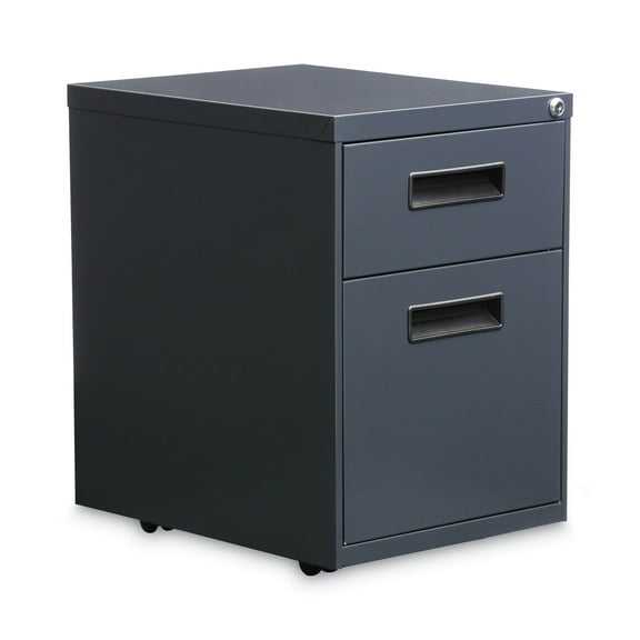 Alera 2 Drawers Vertical Lockable Filing Cabinet, Charcoal