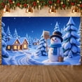 thumbnail image 3 of Decorative Design Winter Wonderland Banner Christmas Theme Snowman Polyester Material Holiday Decoration for Winter Party Indoor Decoration Holiday Celebration, 3 of 9