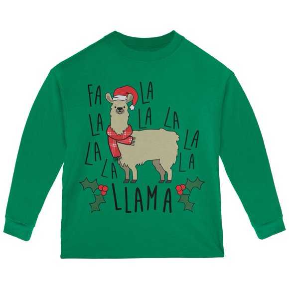 Christmas Fa La Llama Toddler Long Sleeve T Shirt