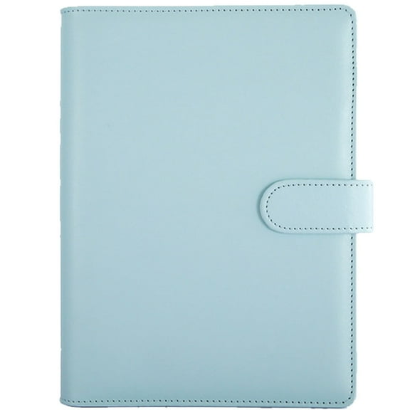 GiLiling A5 Synthetic Leather Notebook Refillable 6 Ring Notepad Cover Closure Storage Box DIY Leather Binder 6 Ring Binder Notebook Refillable Notebook A5 Planner Binder with Binder Pockets A5 Di