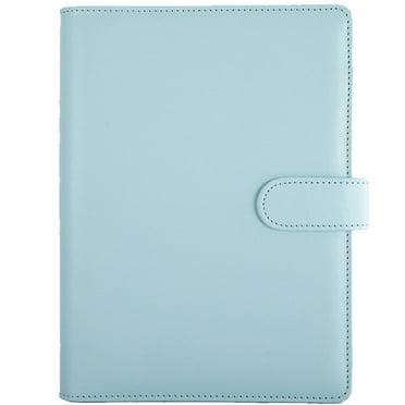 GiLiling A5 Synthetic Leather Notebook Refillable 6 Ring Notepad Cover Closure Storage Box DIY Leather Binder 6 Ring Binder Notebook Refillable Notebook A5 Planner Binder with Binder Pockets A5 Di