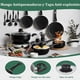 thumbnail image 5 of Batería de Cocina Antiadherente 27 Piezas – Incluye Sartenes, Cazos, Ollas y Utensilios, Fácil de Limpiar, Calentamiento Uniforme, Compatible con Múltiples Tipos de Estufa, 5 of 9