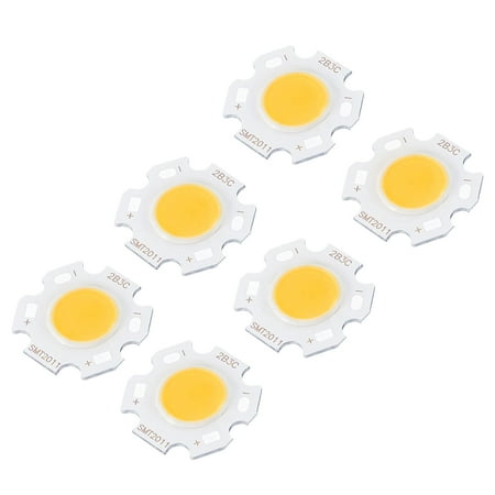 

Uxcell 20mm 3W 260mA Energy Saving COB LED Light Chip Beads Warm White 15 Pack