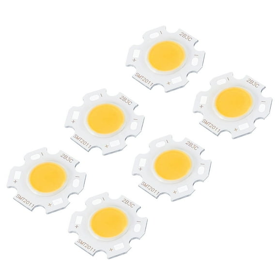Uxcell 20mm 3W 260mA Energy Saving COB LED Light Chip Beads Warm White 10 Pack