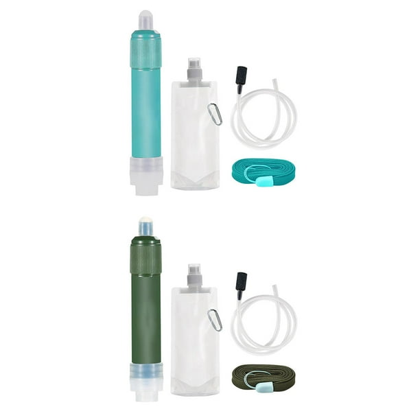 3x Water Filter Straws Camping Water Purification Portable Water Filter