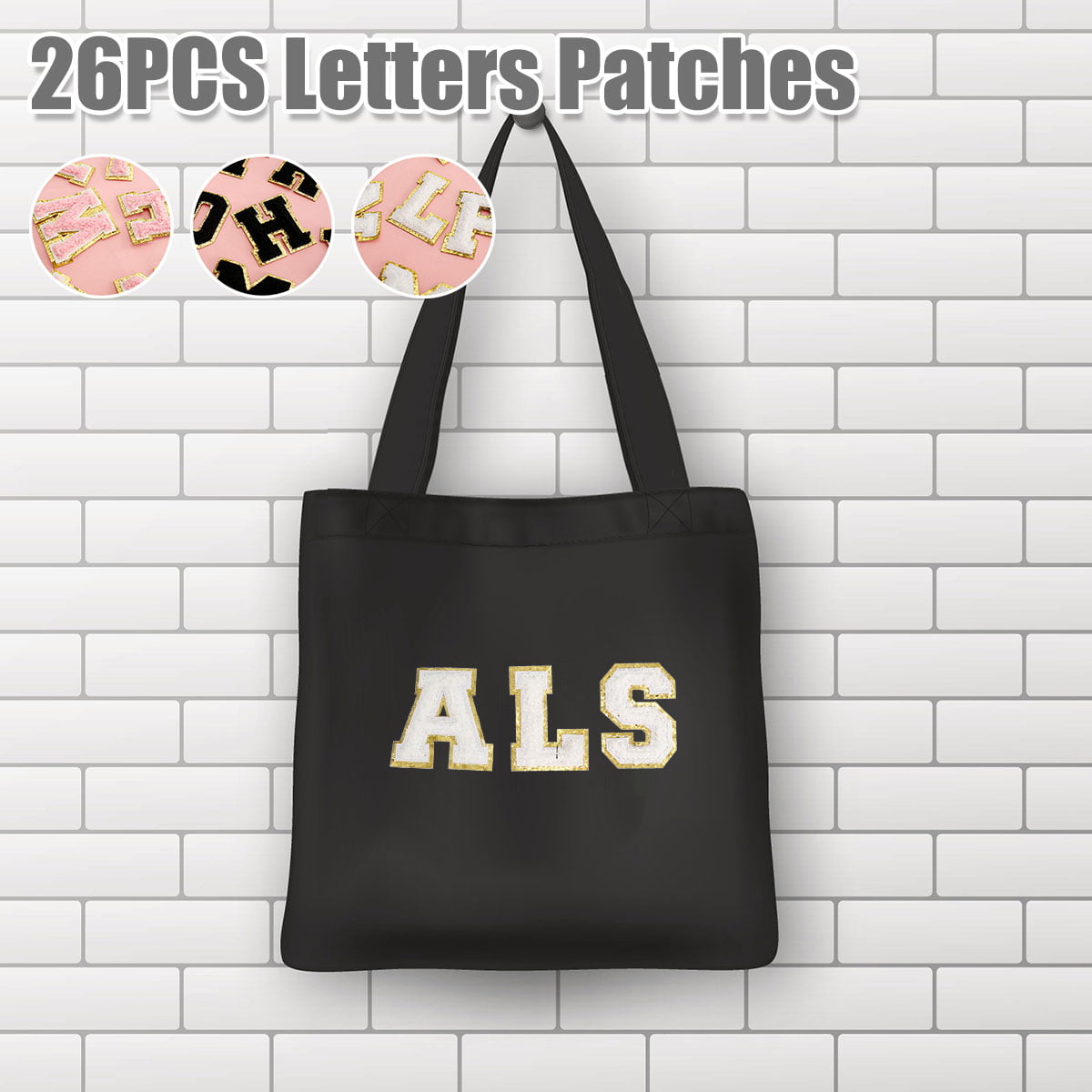 Gpoty Letter Patches - 26Piece Alphabet Applique Patches, Iron on Patches,  DIY Embroidered Patches for Hats, Jackets, Shirts, Vests, 1 Sets of 26  Letters 